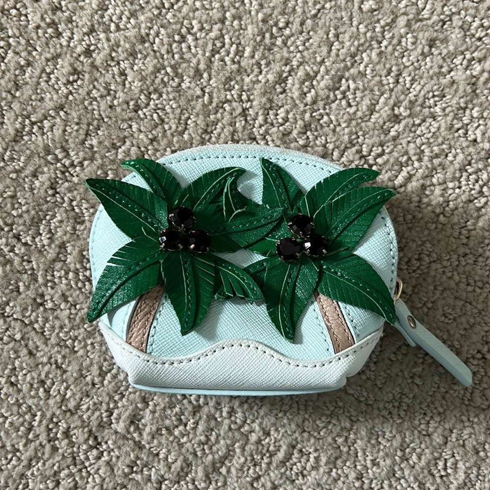Kate Spade coin purse, palm tree